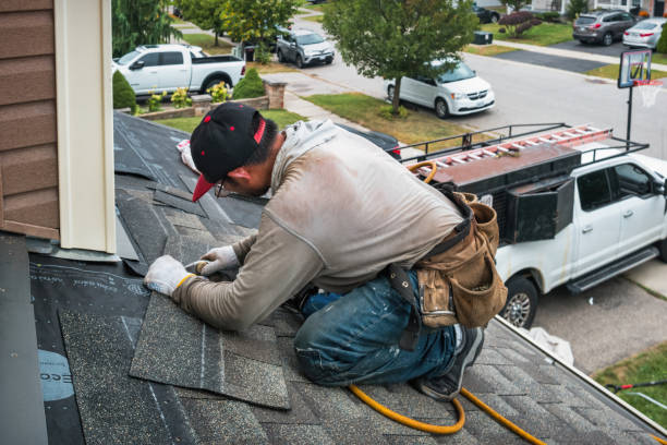 Professional Emergency Roof Repair technician working in Prompton, PA
